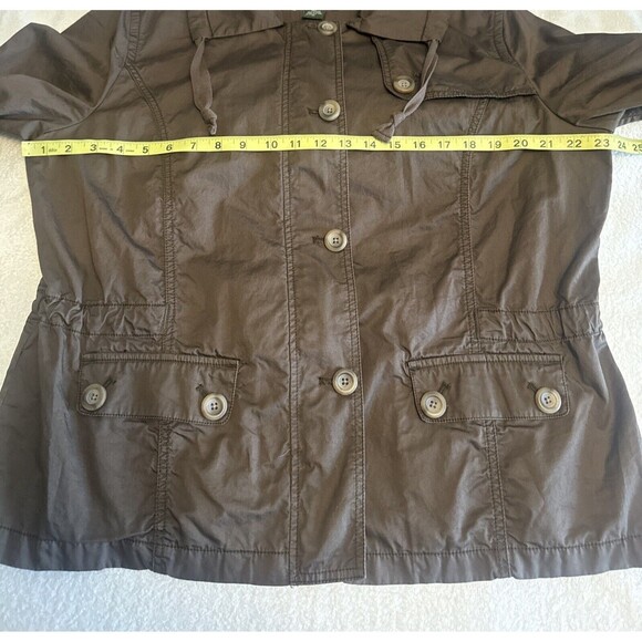 Eddie Bauer BROWN Casual Cargo Button Full ZipFront Drawstring Back Jacket Sz XL - Picture 6 of 7